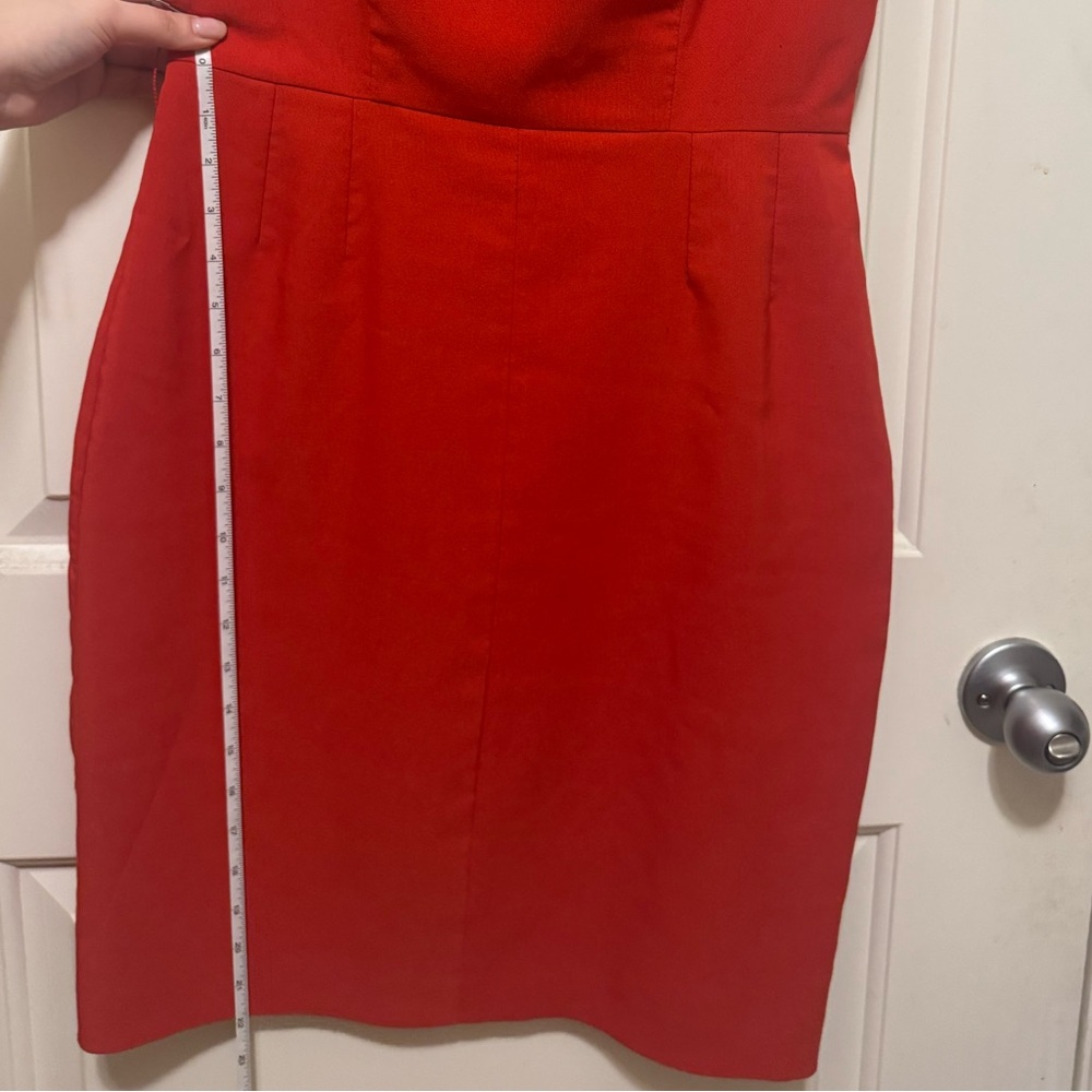 BETTIE PAGE Vintage Style Red Dress With Dramatic Back  Size M - Picture 6 of 10